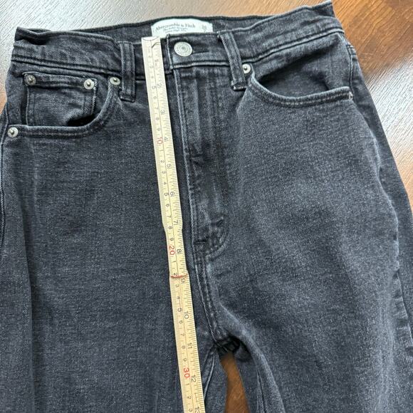 Abercrombie & Fitch Ankle Straight Ultra High Rise Jeans Black Casual Goth 26/2 - Picture 6 of 6